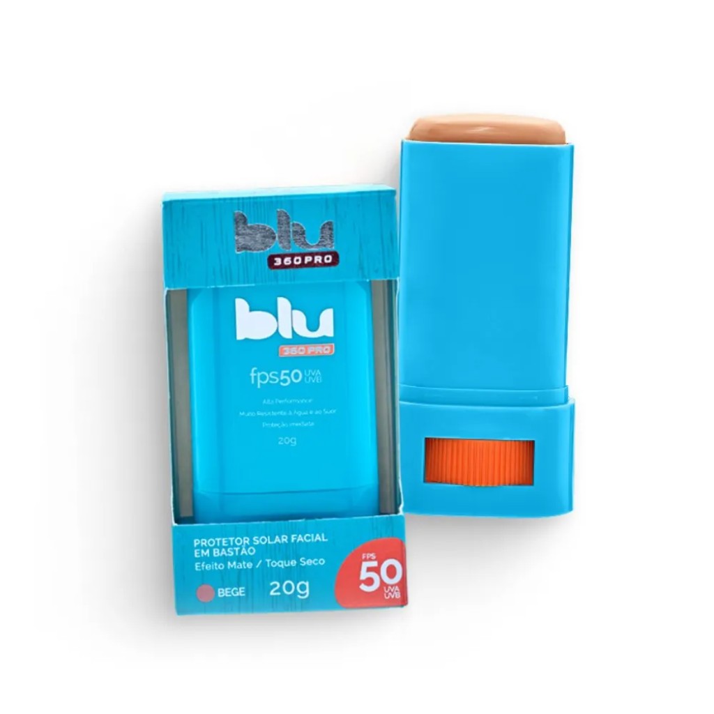 [antigo] Protetor Solar em Bastão FPS50 com cor toque seco Blu 360PRO